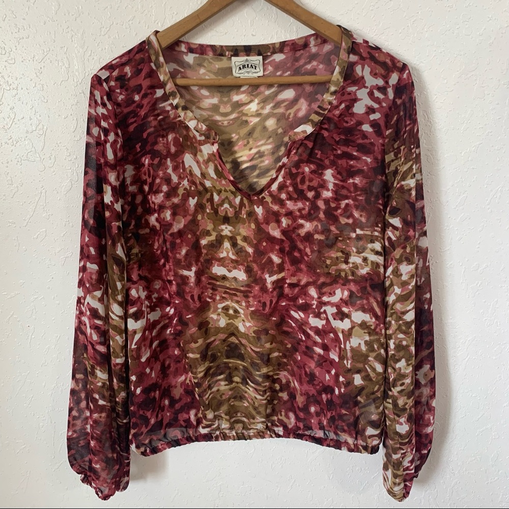 ARIAT Womens sheer blouse